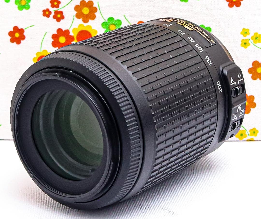 ニコン Nikon AF-S 55-200m☆望遠レンズ☆レンズフード付き