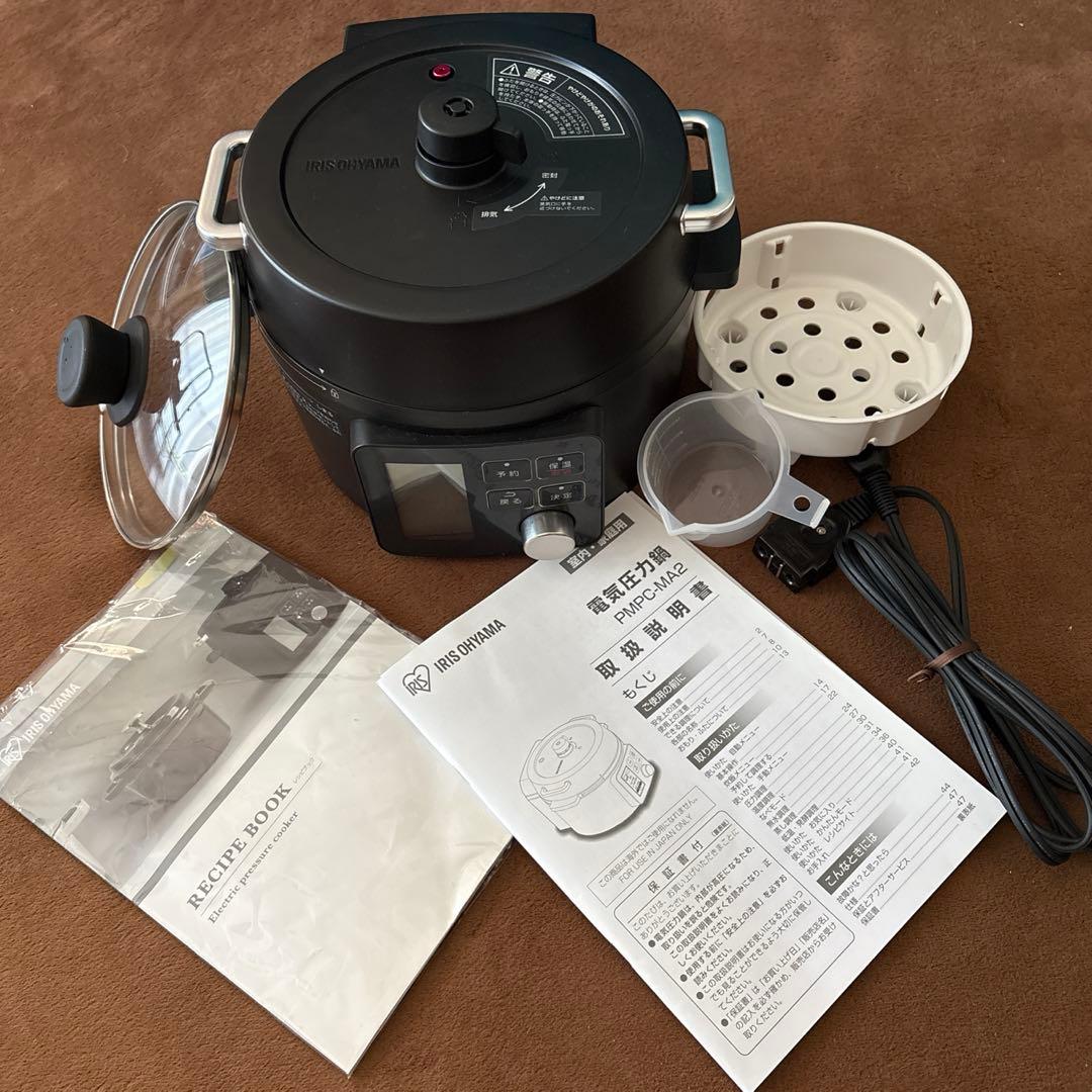 【美品】IRIS OHYAMA 電気圧力鍋 PMPC-MA2-B 2.2L