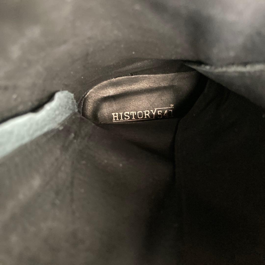 未使用品　HISTRY541 レザーレースアップブーツ　 イタリア製　ブラック