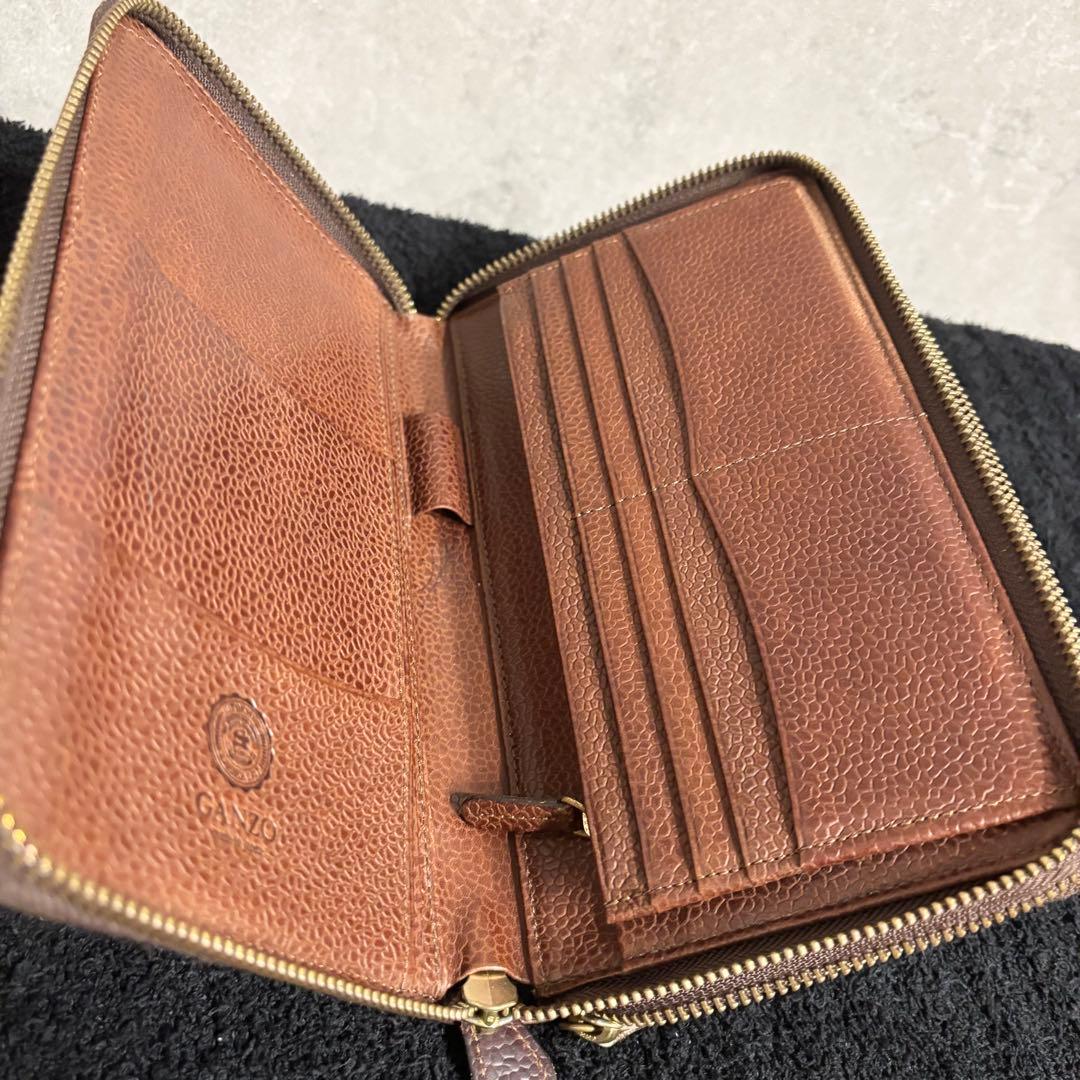 GANZO ガンゾー オーガナイザー 長財布 カードケース ブラウン