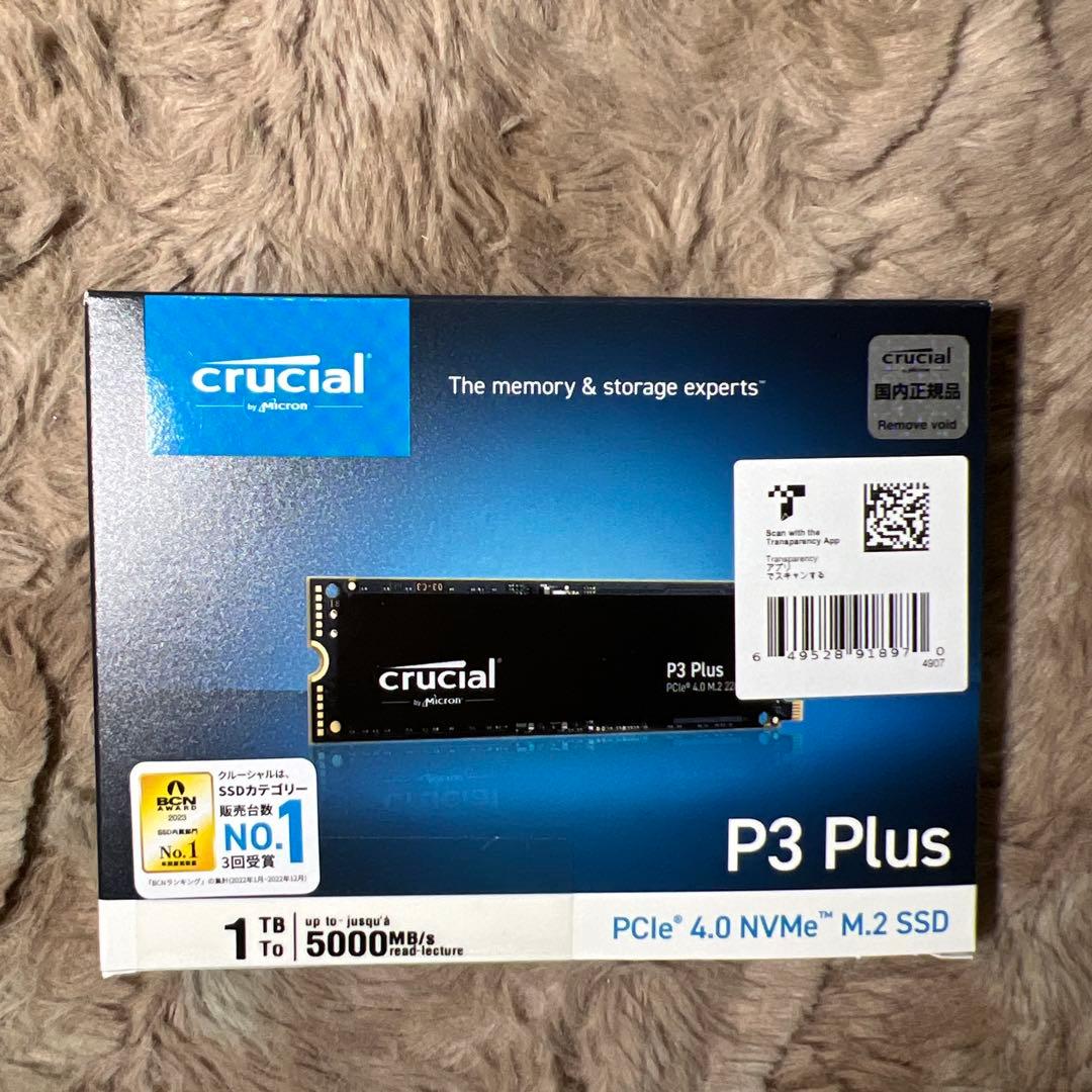 内蔵型SSD Crucial P3 Plus 1TB PCIe 4.0 NVMe S