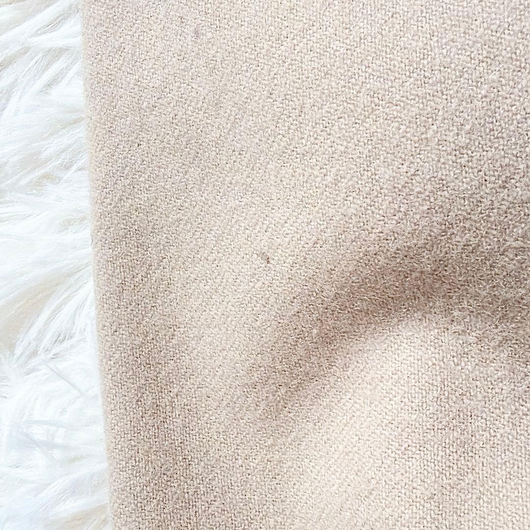 【美品】オーラリー　AURALEE ウール100%フランネルシャツ　ベージュ