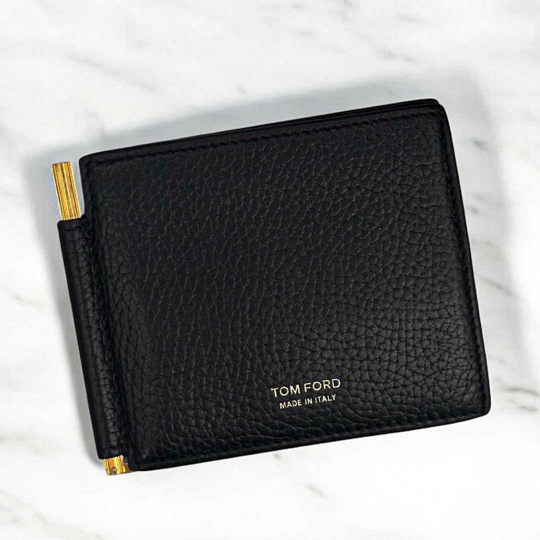 美品 トムフォード マネークリップ カードケース コンパクト 財布 ブラック