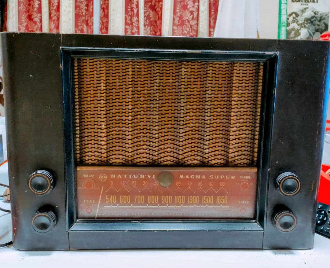 希少 ナショナル 真空管ラジオMAGNA SUPER BX-210 昭和レトロ