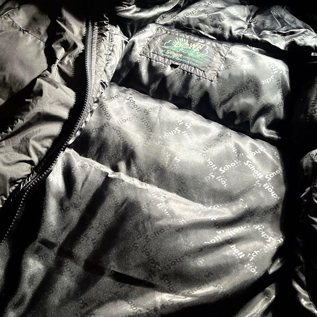 美品　希少別注　Schott×And A フェザー　ダウンジャケット　アメカジ