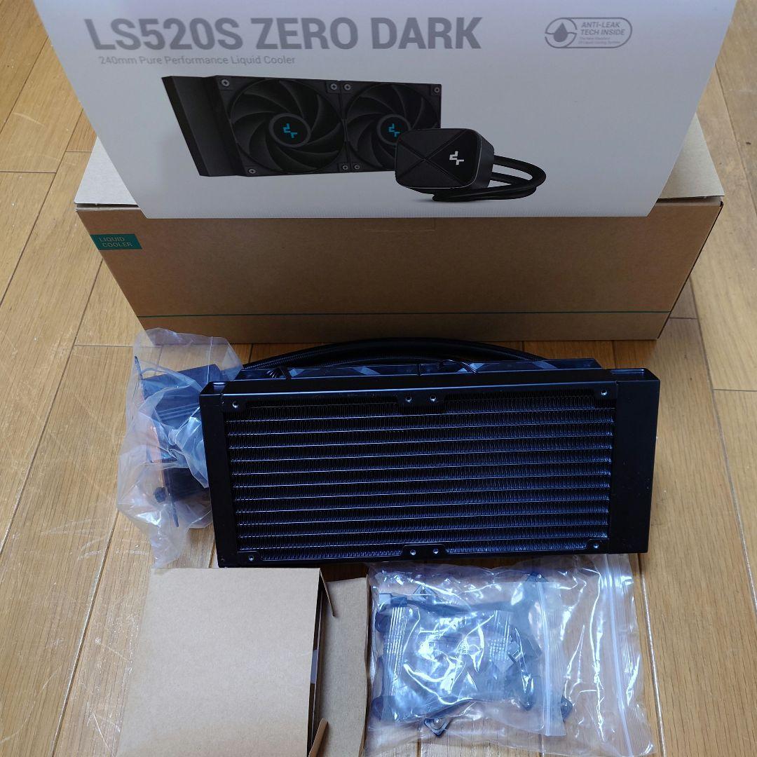 【簡易水冷】DEEPCOOL LS520S ZERO DARK【ほぼ新品】