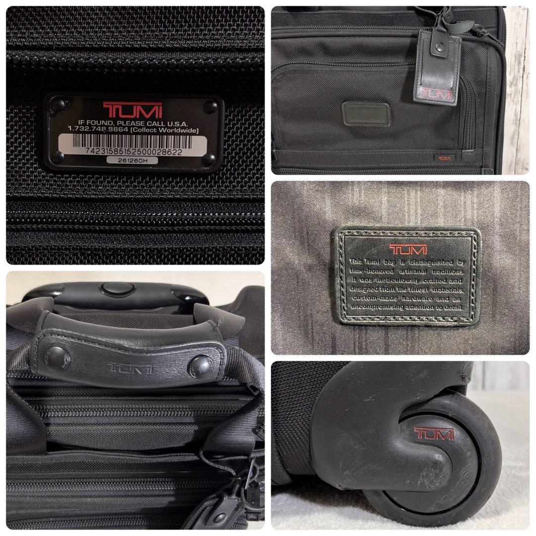 TUMI PCポーチ付き キャリーケース トラベルバッグ 2輪 出張 タイヤ良好