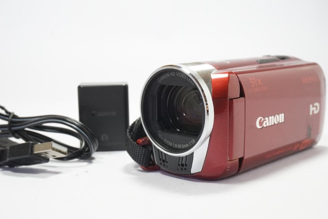 【動作品】Canon ivis HF R32 ハンディビデオカメラ　レッド