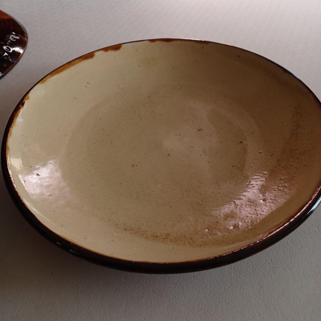 人気陶芸作家　柴田雅章さん作　スリップウェア　丸皿