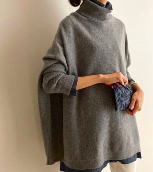 BEARDSLEY ビアズリー タートルビッグニット ショート 現行 グレー F