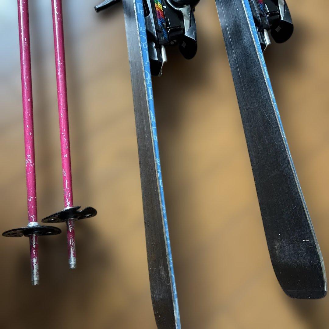 レディース　スキー板とストックセット