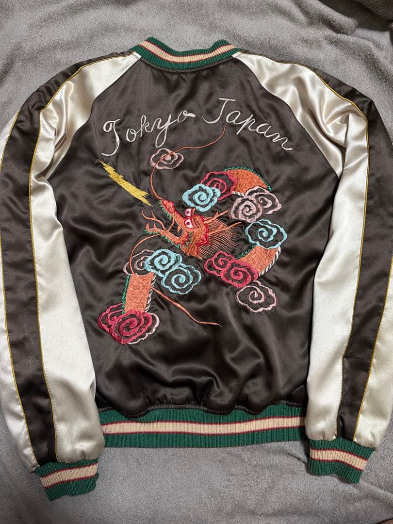 ２面用 テーラー東洋 ワシ 龍 日本限定 スカジャン サテン vintage