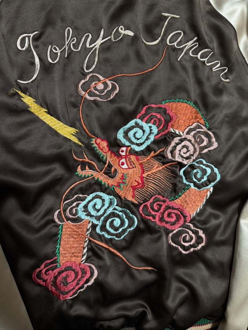 ２面用 テーラー東洋 ワシ 龍 日本限定 スカジャン サテン vintage