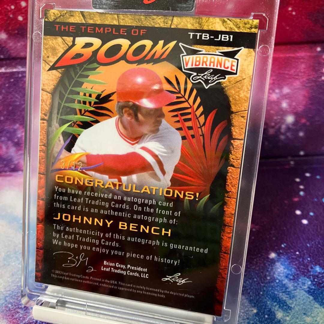 [12シリ]johnny bench auto mlb