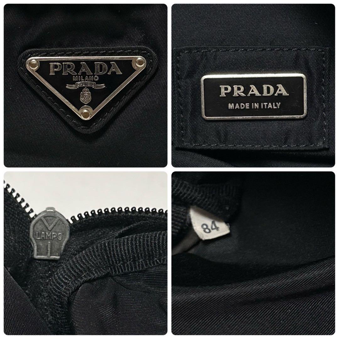 l16 プラダ 三角ロゴ　ナイロン　ブラック　ウエストポーチ　ボディバッグ.
