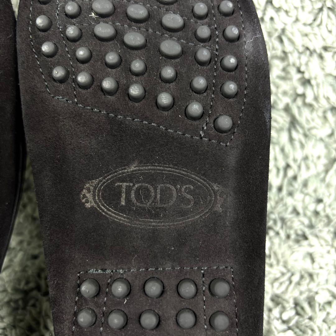 トッズ ダブルTドライバーズシューズ　黒　スウェード 36 23