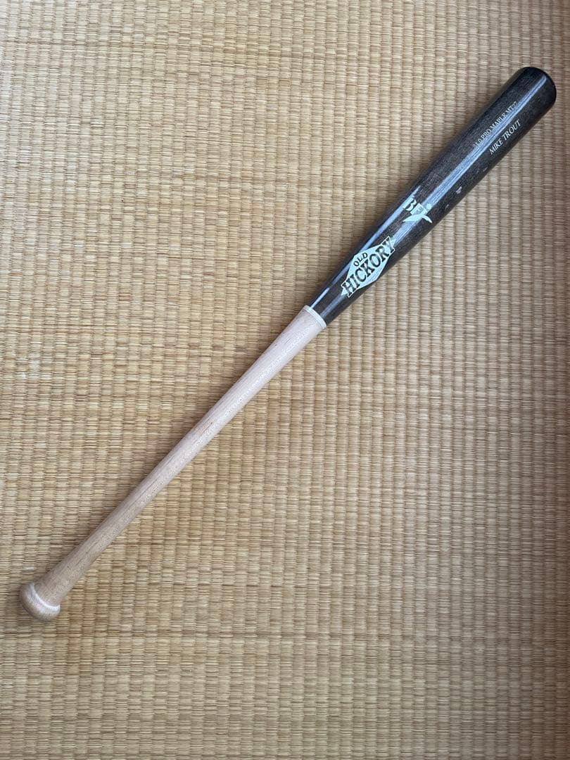 硬式木製バット　オールドヒッコリー　マイクトラウトモデル　BFJマーク有り