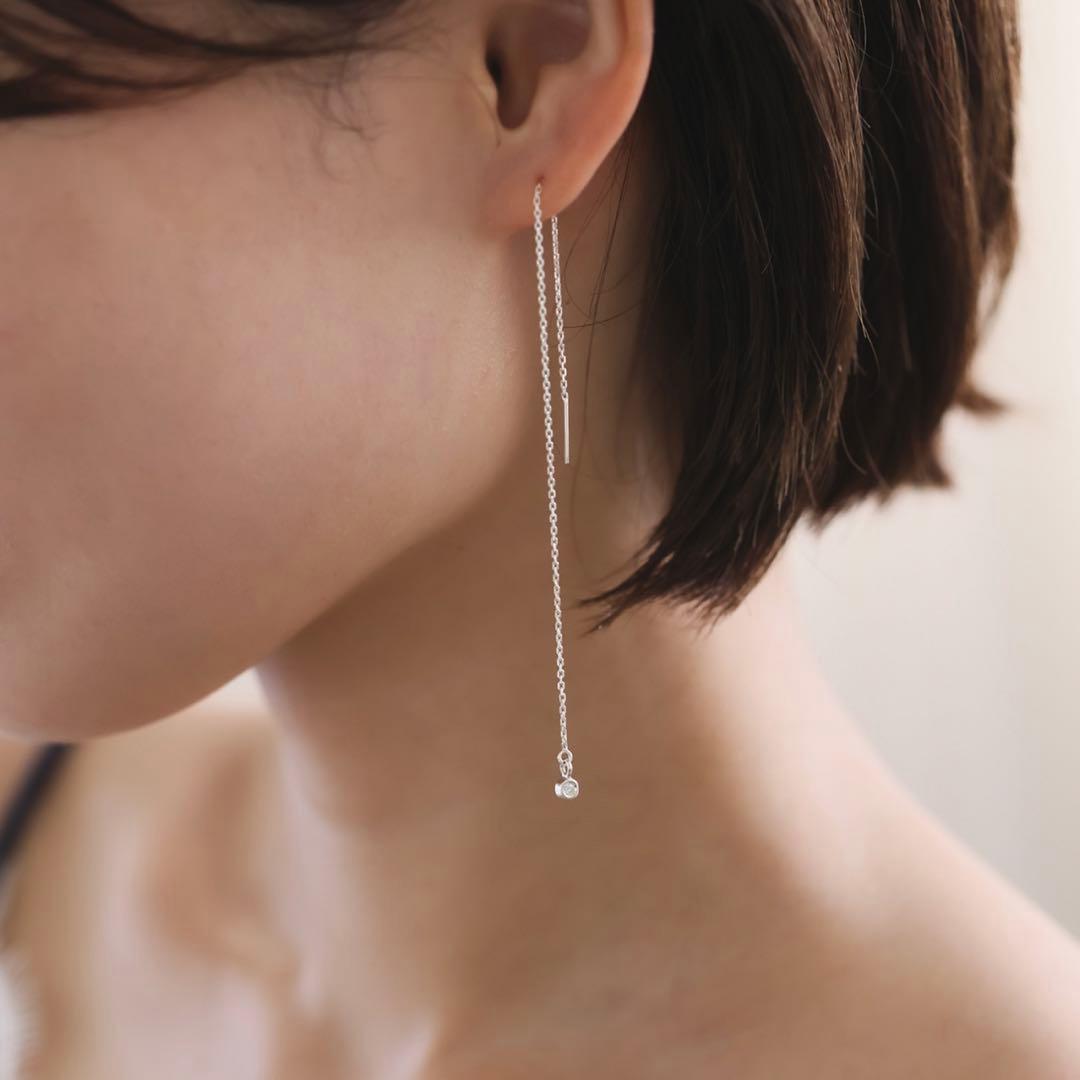 unique/ユニーク SLOBE別注 ダイヤモンドチェーンピアス