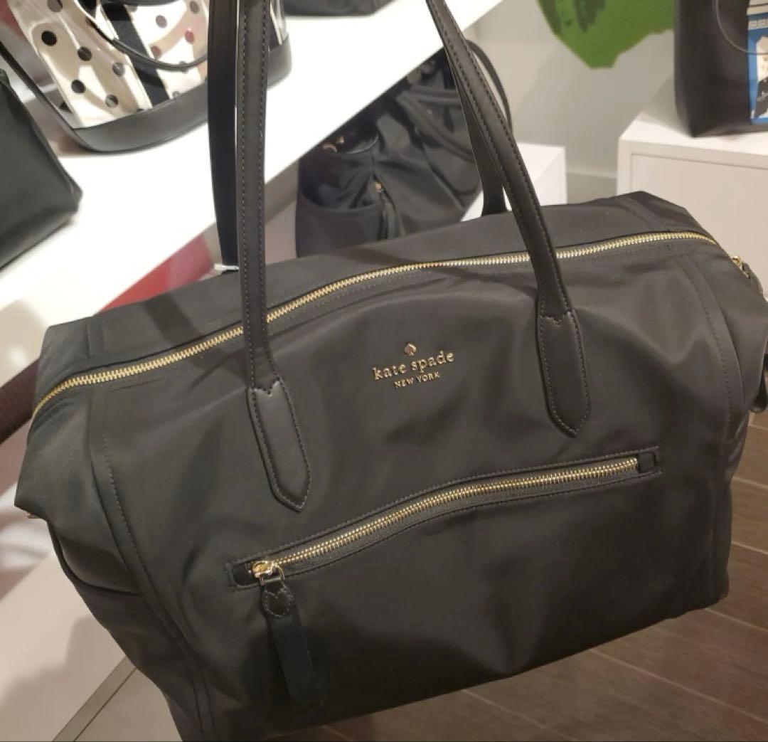 タイムセール！ビッグサイズ！kate spade ブラックボストンバッグ