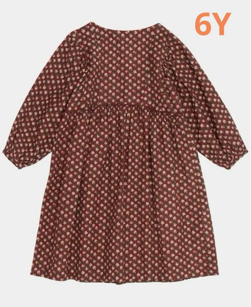 CARAMEL チョコレートフローラル ワンピース 6Y