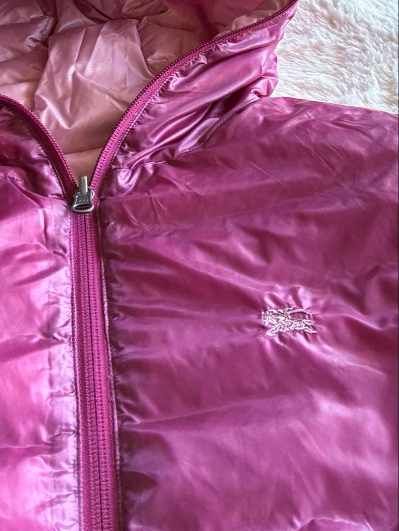 バーバリーブルーレーベル極美品　薄手春向きリバーシブルライトダウンアウター　38