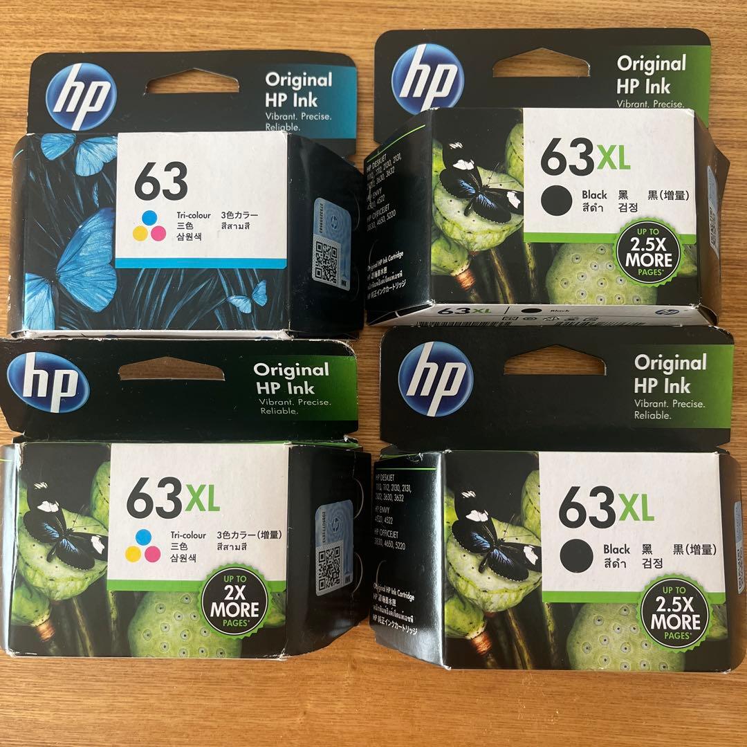 HP 63 63XL インクカートリッジ 4個セット