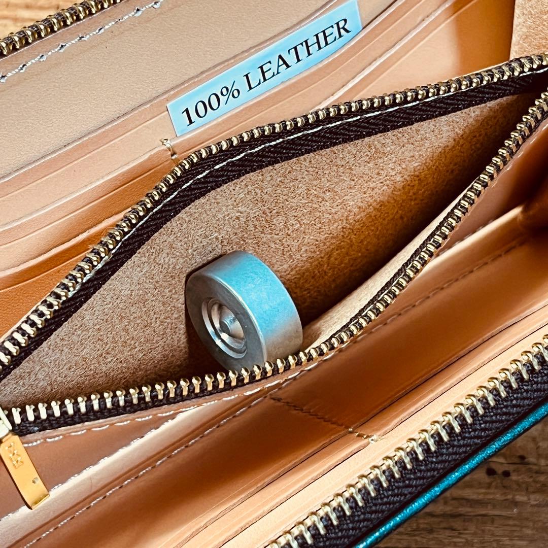 サドルレザー ラウンドファスナー メンズ財布 長財布 本革 ハンドメイド YKK