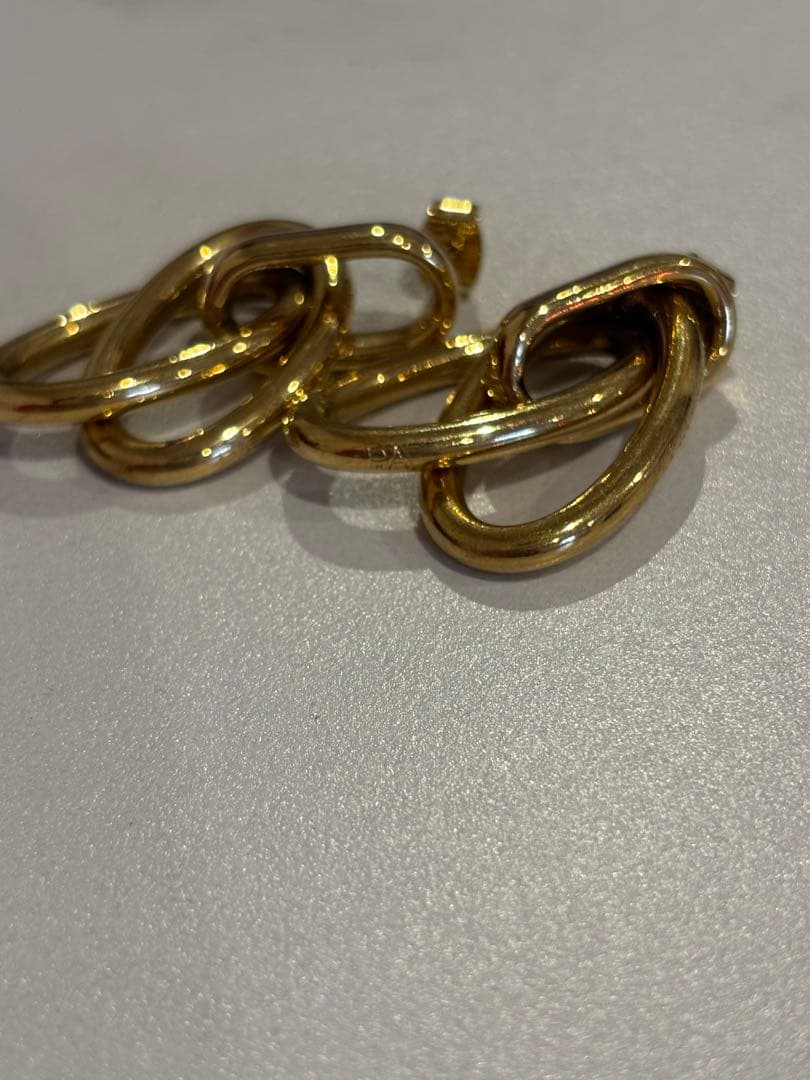 超美品、PHILIPPE AUDIBERT pierce gold ダブルリング