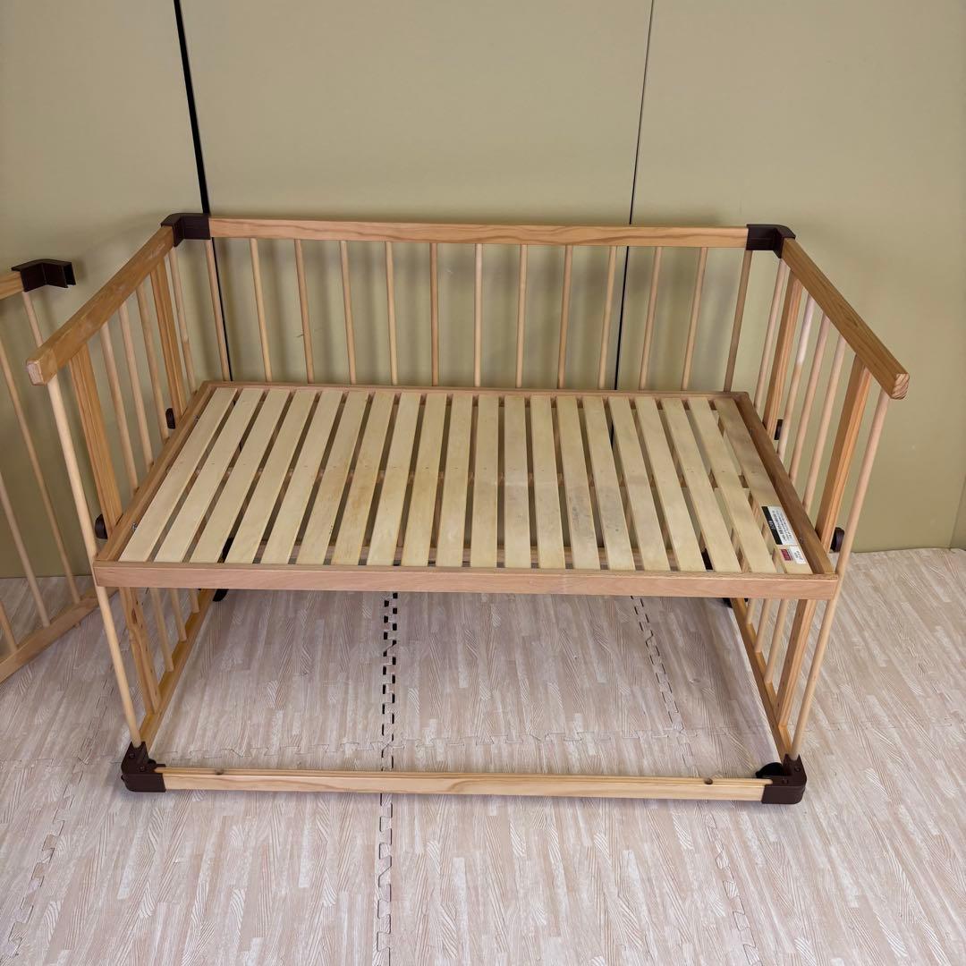 ☆除菌清掃済☆　ファルスカ　ベッドサイドベッド03　ラージ　ナチュラル