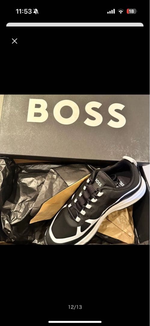 EU39 Hugo Boss Cedric Golf Trainers ブラック