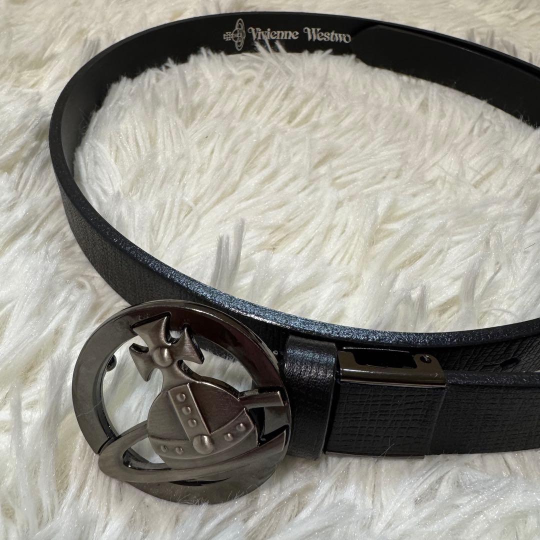 Vivienne Westwood レザー　ベルト　オーブ　カラー(ブラック)