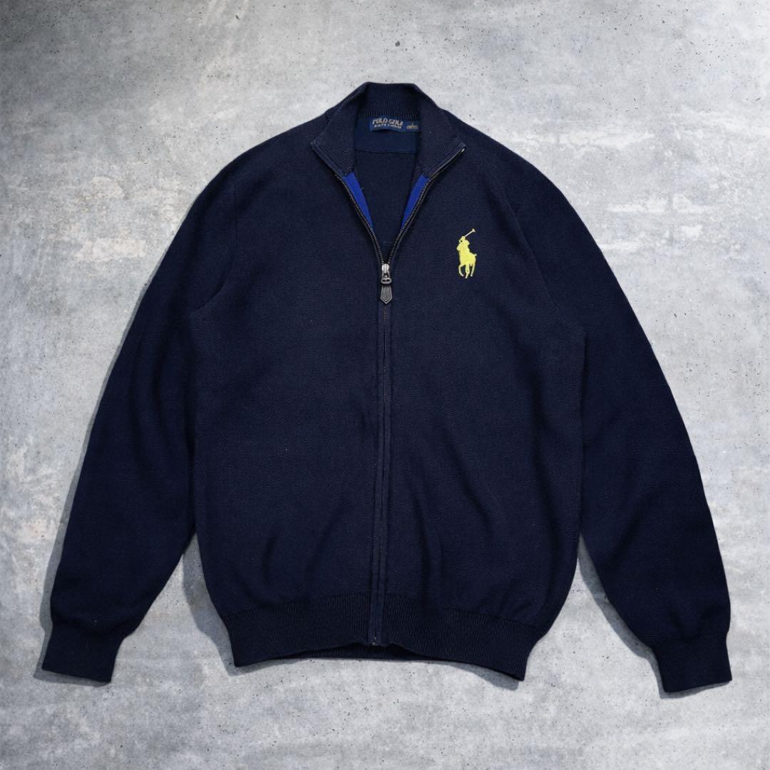POLO RALPH LAUREN ジップアップニット　ビッグポニー　刺繍