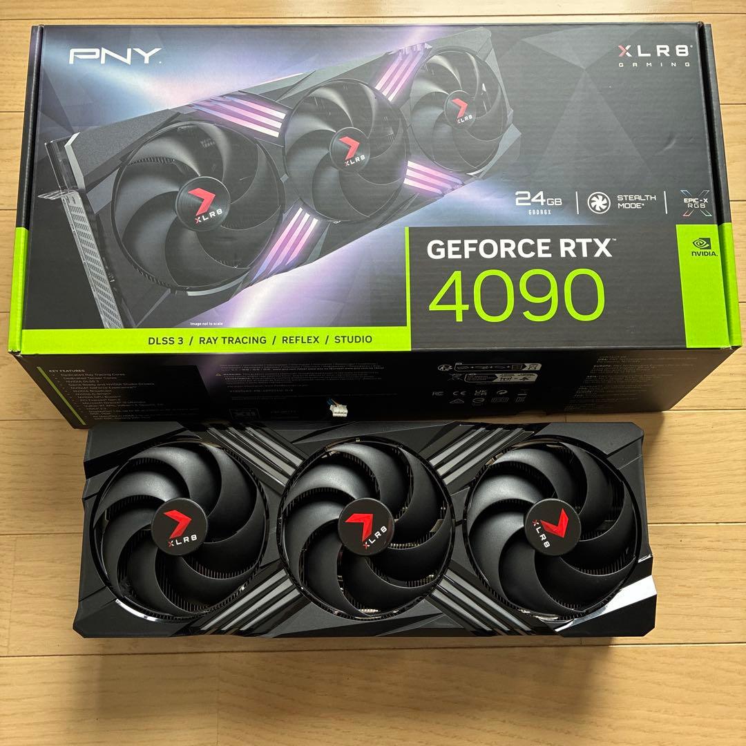 PNY 4090 ヒートシンク　3連　ファン　LED バックプレート