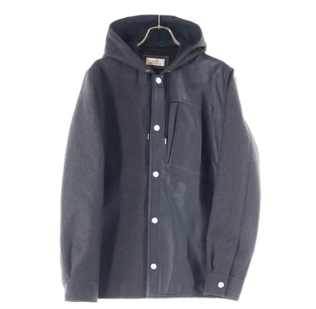HERMES フード付きジャケット ダークグレー 定価180万円