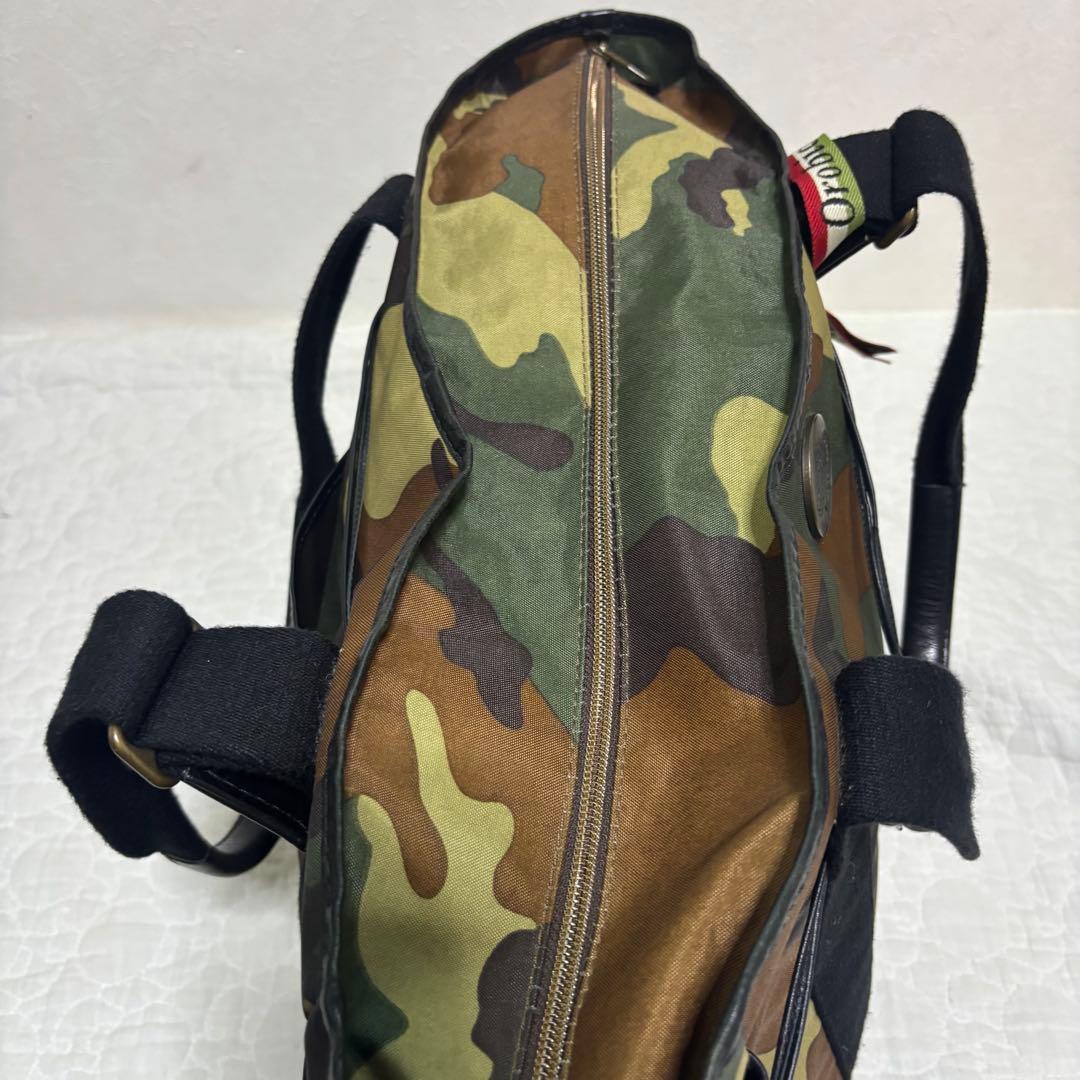 【希少】Orobianco ナイロン×レザー　カモフラ トートバッグ　大容量