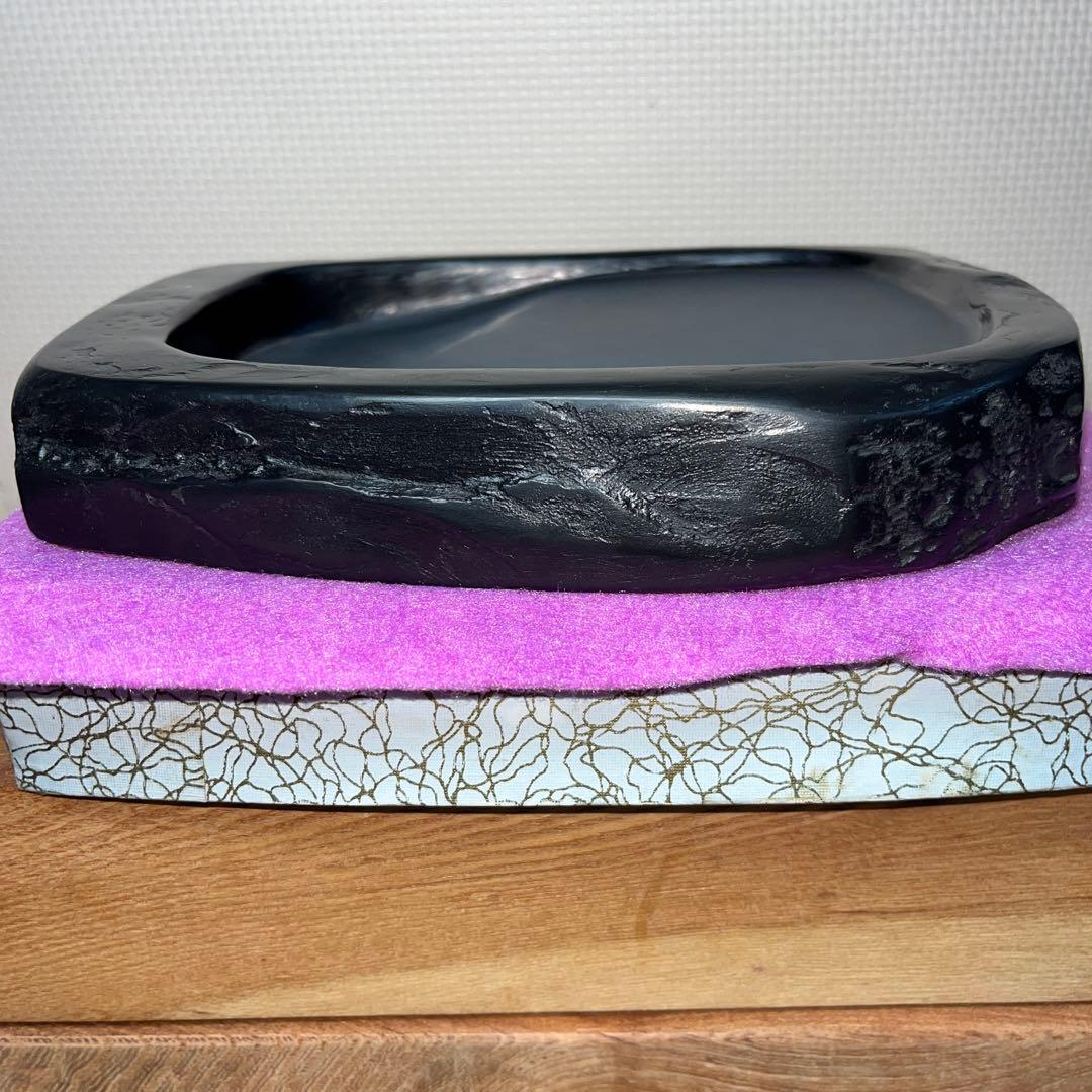 ⭕️雨畑硯　現代の名工　雨宮峯硯　20cm超え　大型自然硯