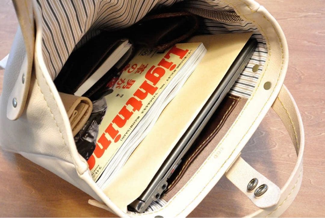 サムライクラフト　トートバッグ　ナチュラル×ブラウン