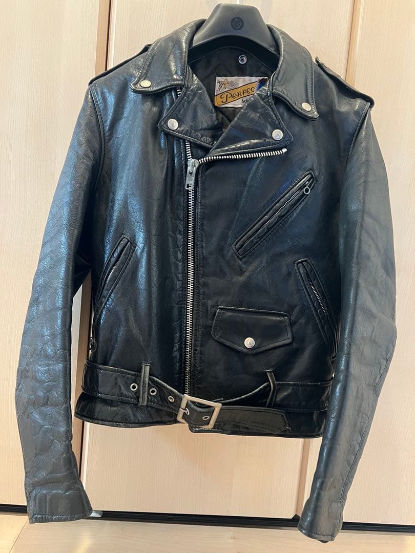 US製 Schott ライダースジャケット ダブル 36サイズ 訳あり