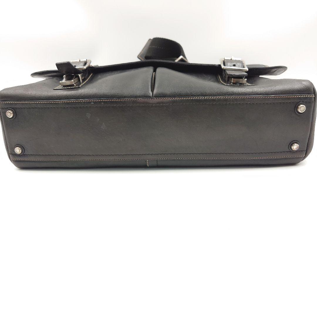 COACH オールドコーチ ビジネスバッグ 2way レザー 黒 トンプソン