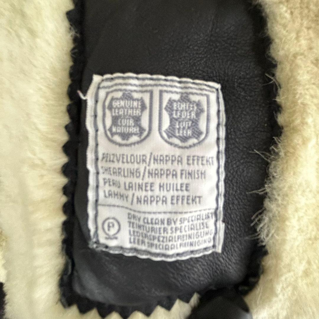 Daiya リアルムートン ナッパレザー　ブラック/クリーム コート