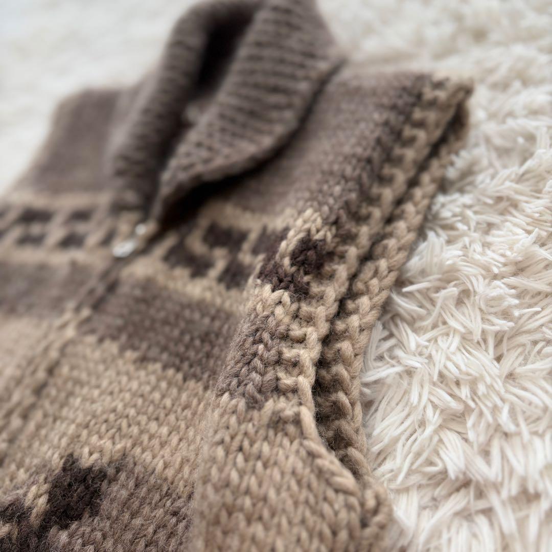 【SALE】【希少】Kanata ショールカラー カウチン ニット ベスト