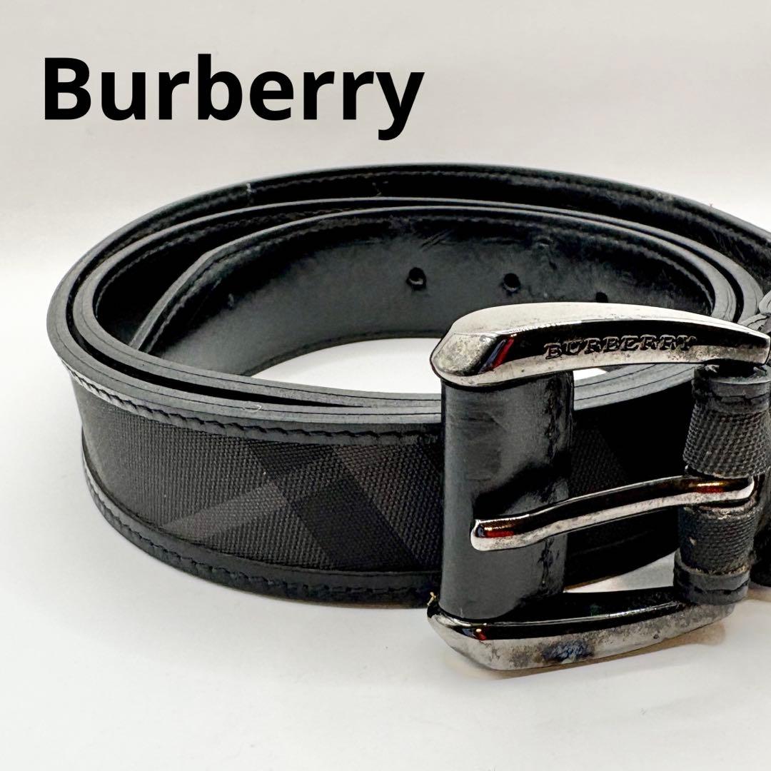 Burberry ベルト ノバチェック ブラック メンズ