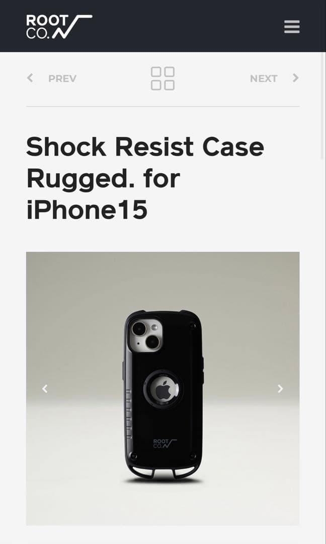 新品！黒　ルートコー　iPhone 15 ケース