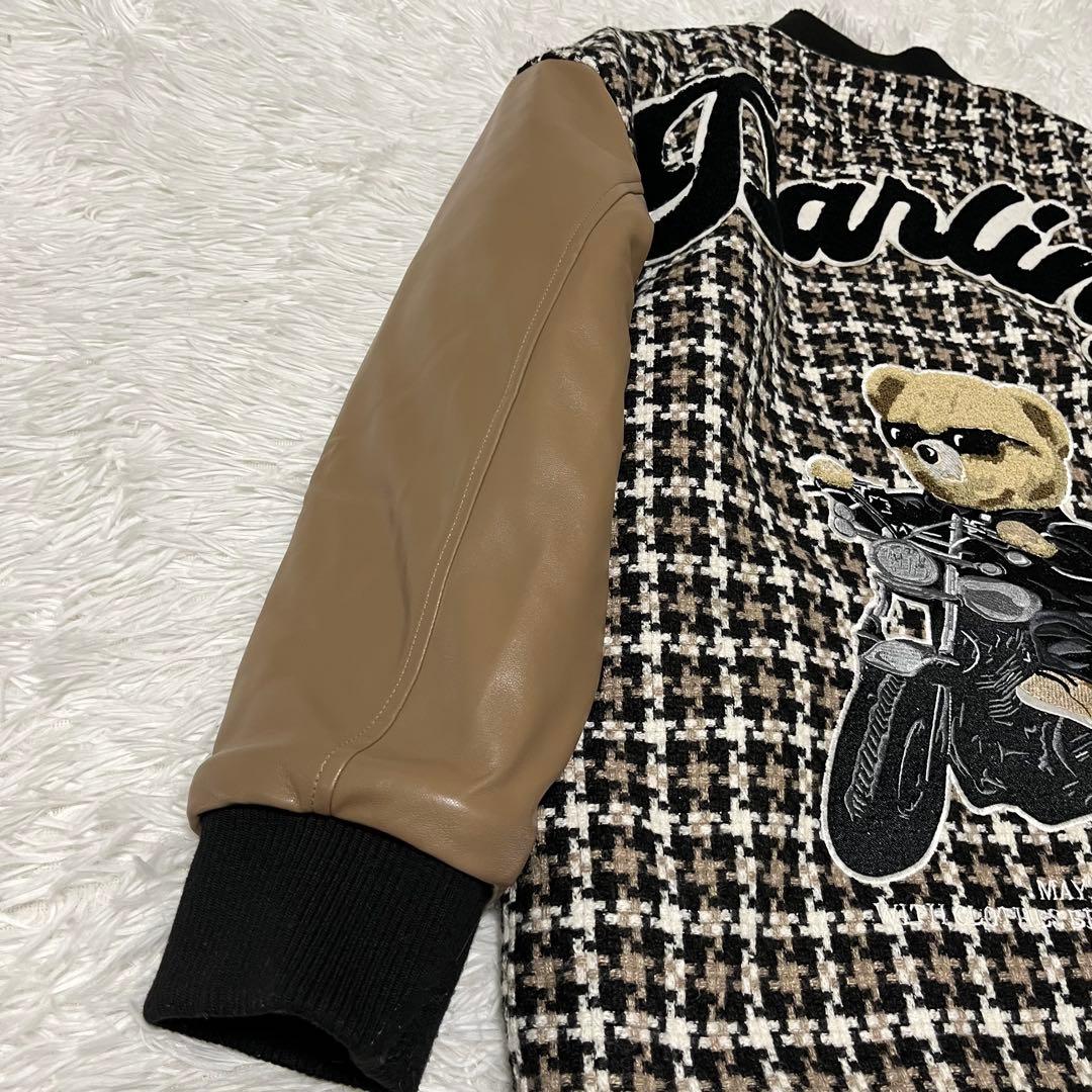 【美品】Darich Dベアチェックビッグスタジャン　キルティング　フリーサイズ
