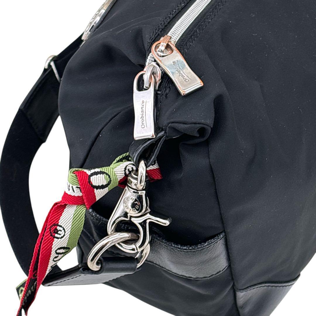 オロビアンコ ショルダーバッグ メッセンジャー リボン付 斜め掛け サコッシュ