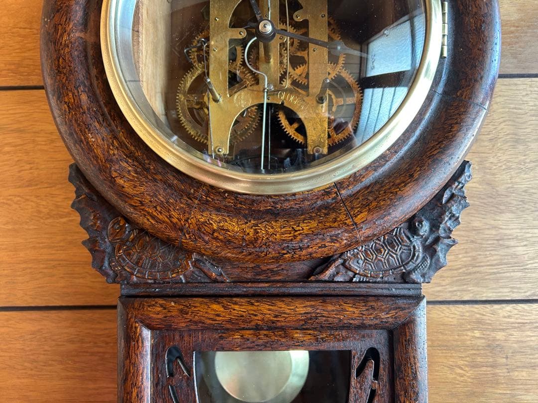 柱時計　掛時計　ゼンマイ　整備済　オーバーホール　レトロ　アンティーク　19