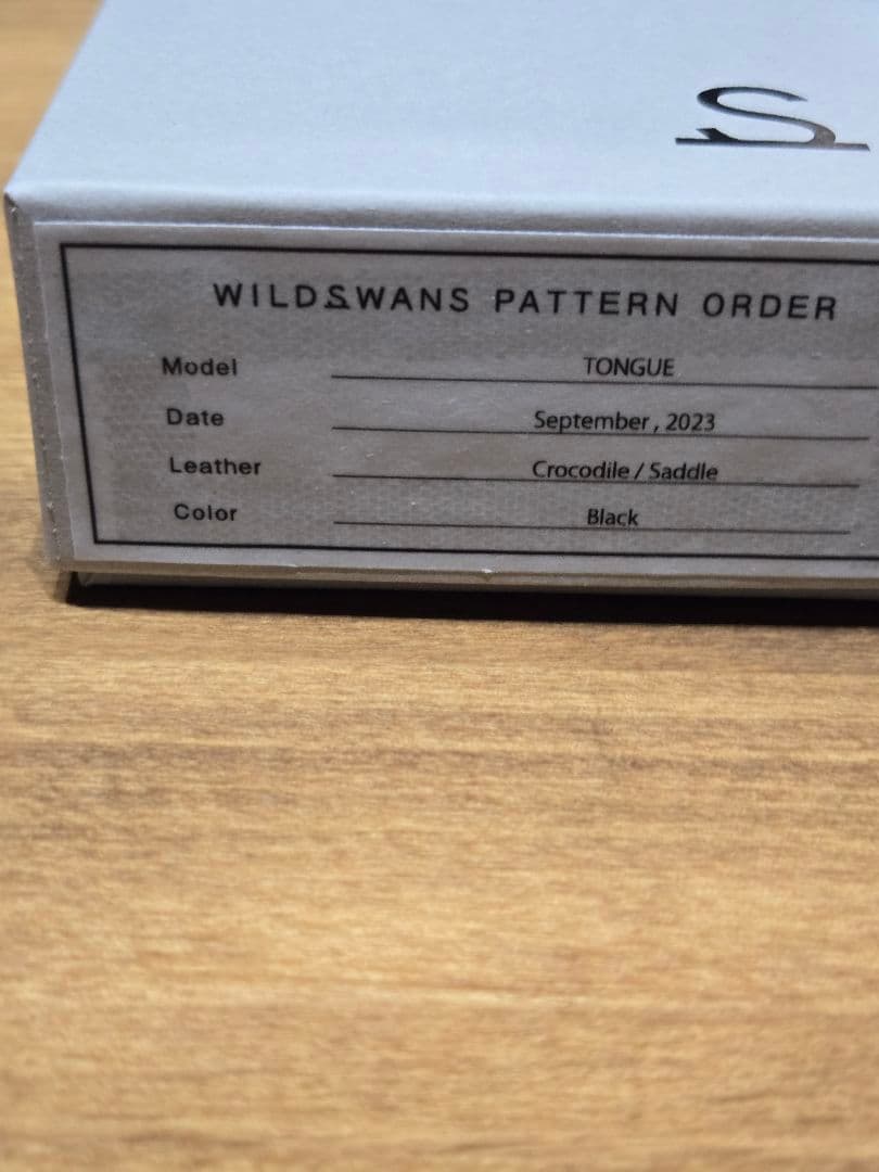 WILDSWANS パターンオーダー クロコ ワイルドスワンズ　ブラック　タング
