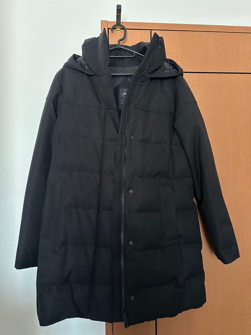 カナダグース 別注 ロゴなし ダウンジャケット フード付 ブラック S