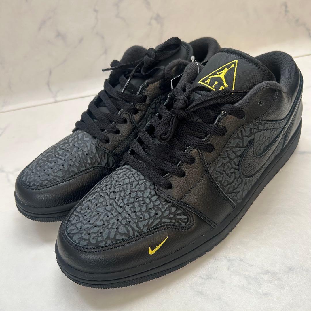 ナイキ エアジョーダン1 ロー SE ブラック アンスラサイト ツアーイエロー