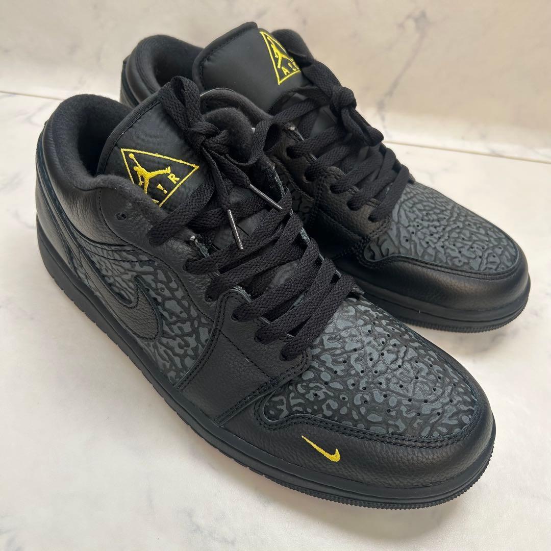 ナイキ エアジョーダン1 ロー SE ブラック アンスラサイト ツアーイエロー